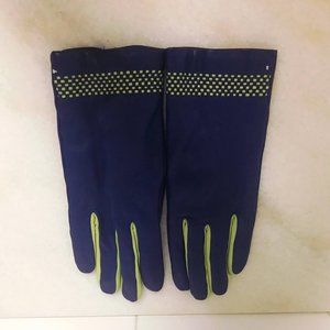 NWT Blue Italian Leather Gloves